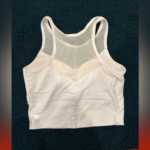 Senita athletics mesh crop top in bright white